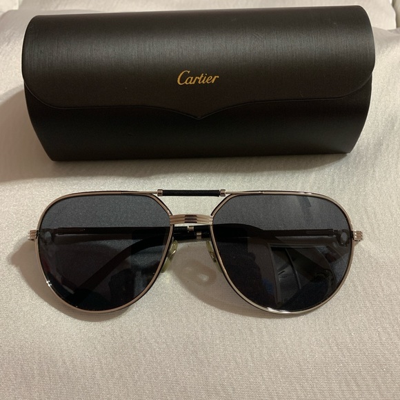 Cartier premier sunglasses black and platinum - Picture 3 of 13